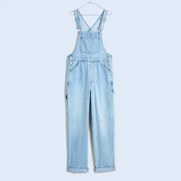 Madewell Denim Oversized Carpenter Overalls - Size L - Picture 1 of 9